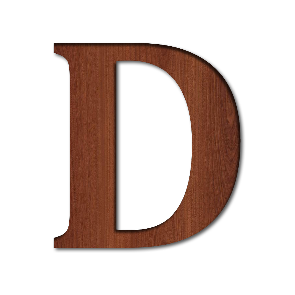 A To Z Wooden Alphabet , Numbers, and Signs For Home Décor, Art, and Craft Brown