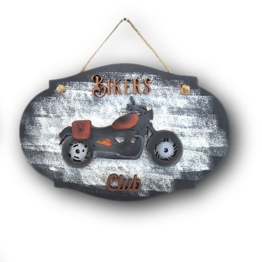 3D Hand Painted Bikers Club Wall Art