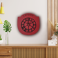 London Style Silent Wall Clock-Deep Red