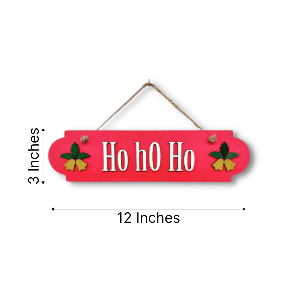 Merry Christmas and Hohoho Quote Hanging Decoration