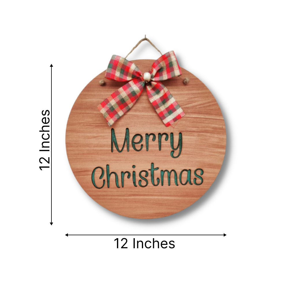 Set of 2 Merry Christmas and Hohoho Quote Hanging Decoration