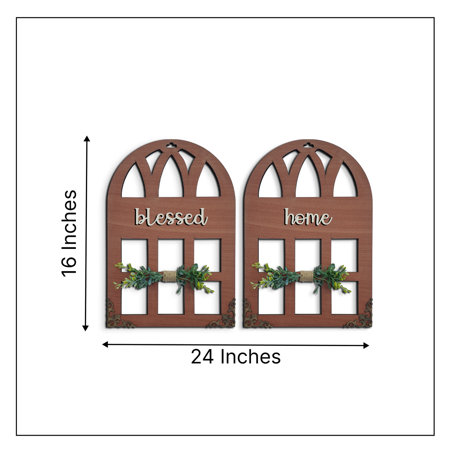 Blessed Home Quote Window Wall Art Set Of 2