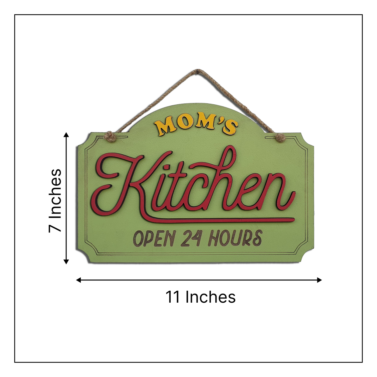 Mom's Kitchen Wooden Wall Hanging