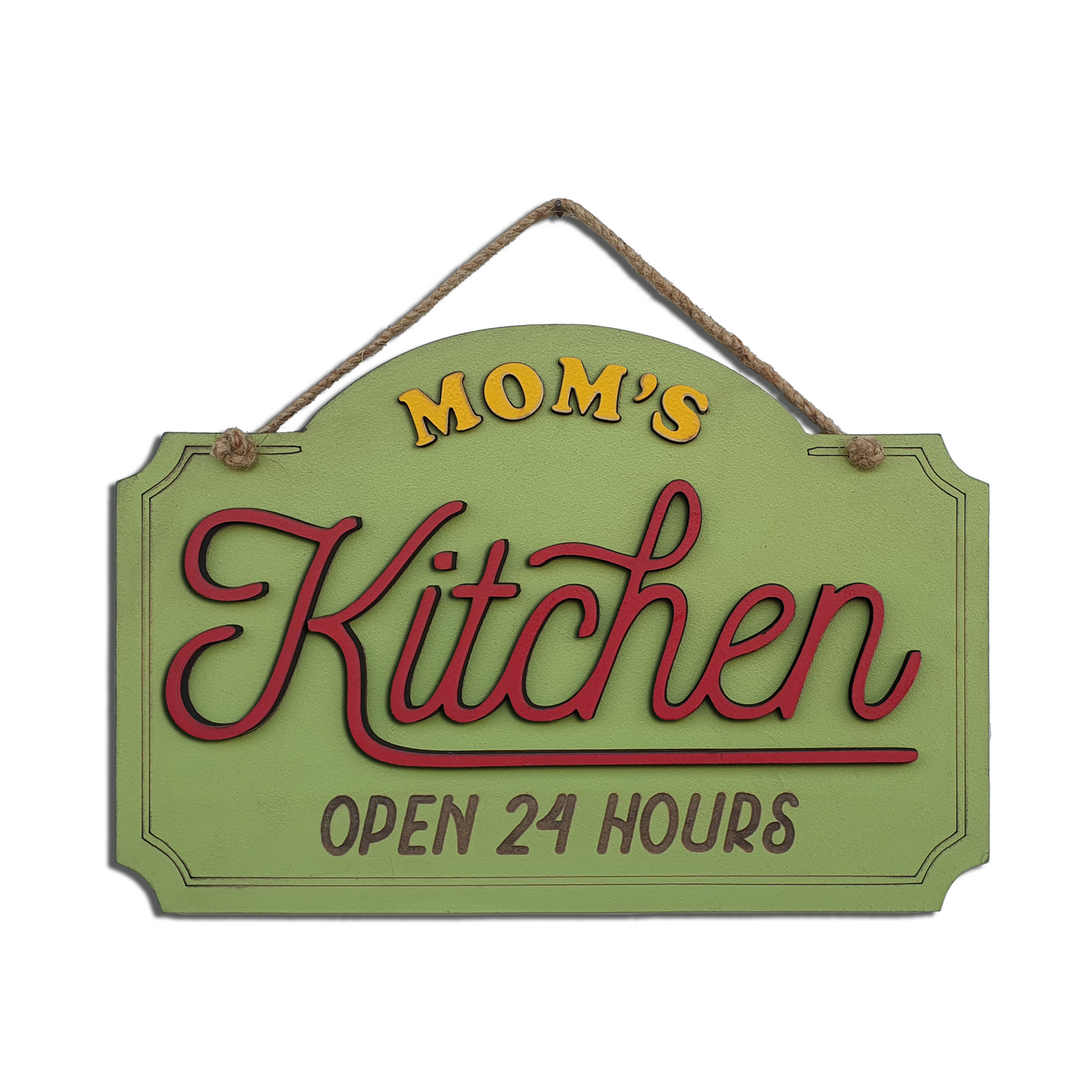 Mom's Kitchen Wooden Wall Hanging