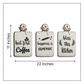 Set of 3 Quote Chop Board Wooden Wall Art for Kitchen, Café, and Restaurant