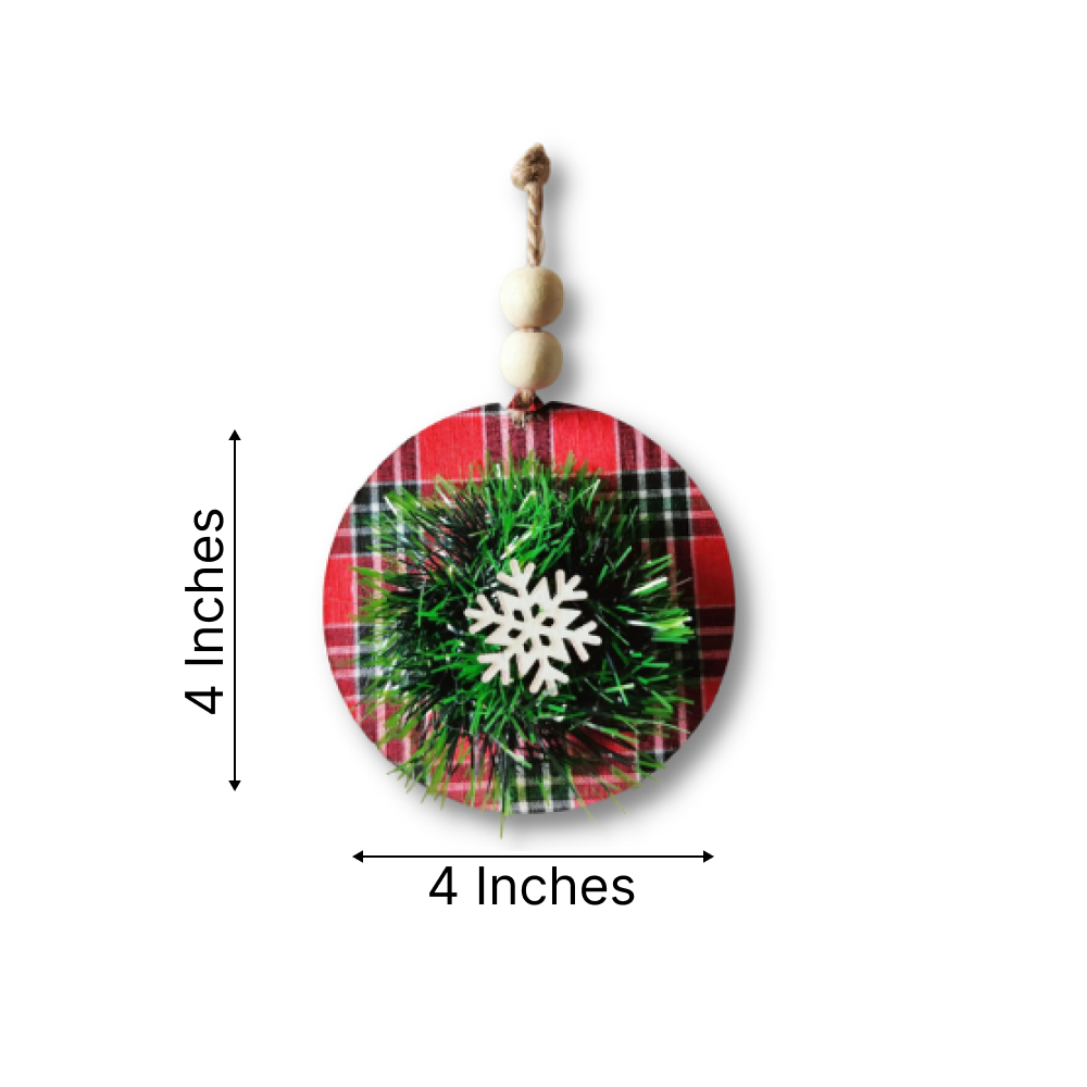 Tassel and Snow Flake Christmas Hanging Ornament