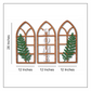 Gothic Botanical Window Wall Art Set of 3 Rustic Orange