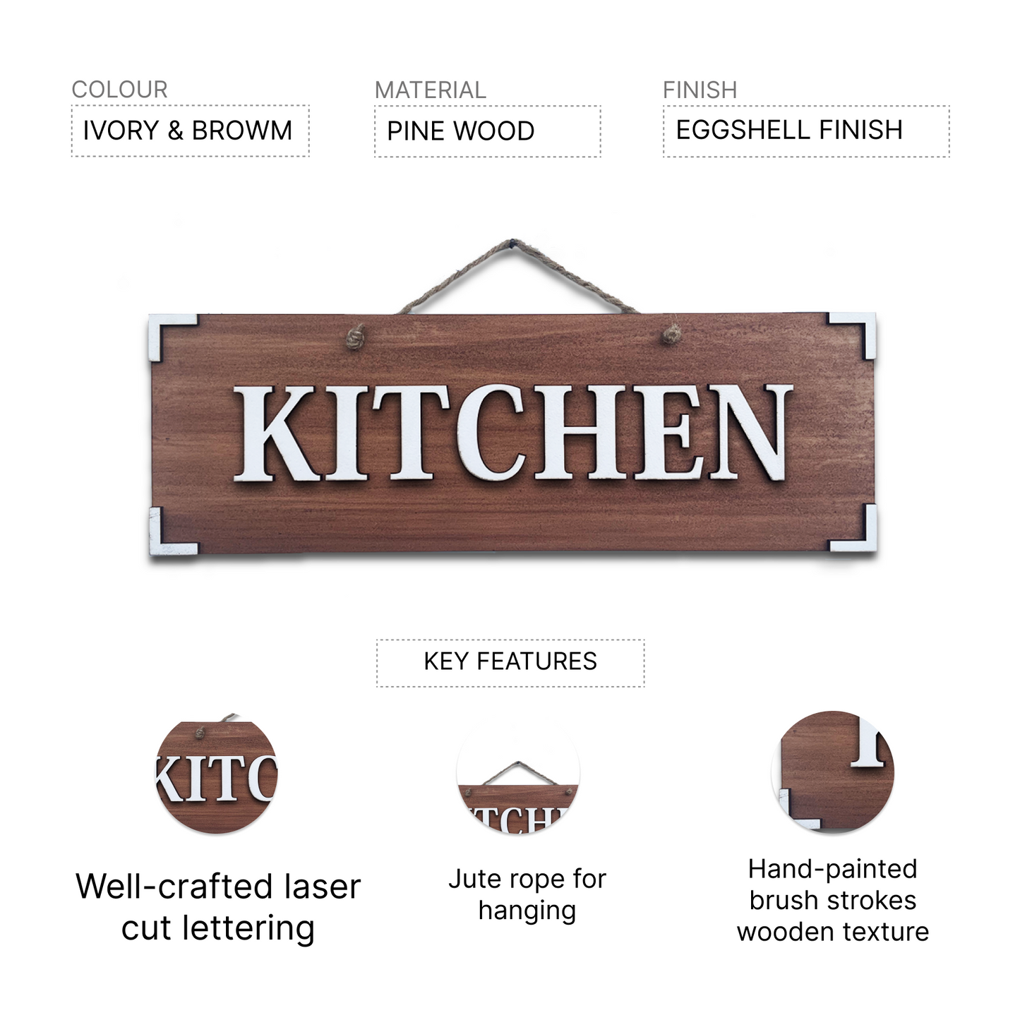 Kitchen Wooden Hanging Sign Board