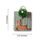Reindeer & Green Tassel Mini Square Art