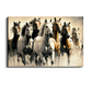 Running Horses Wood Print Wooden Wall Tiles Set