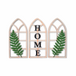 Gothic Botanical Window Wall Art Set of 3 Rustic Orange