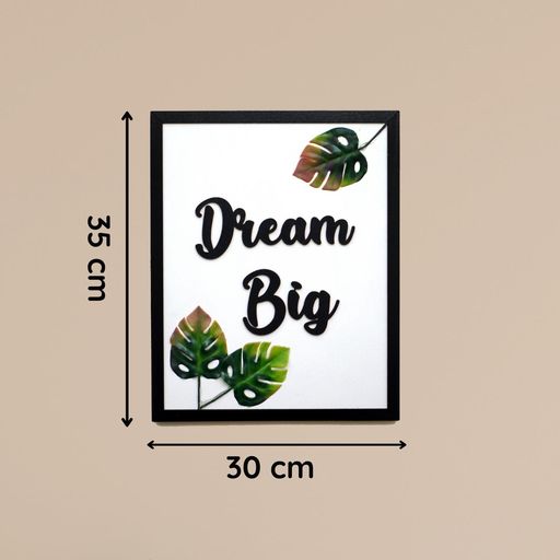 Dream Big Motivational Quote With Leaves