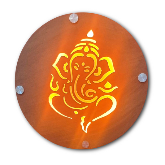 Ganesha Backlight Wooden Wall Art