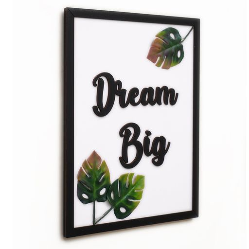 Dream Big Motivational Quote With Leaves
