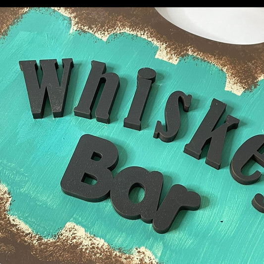Vintage Whiskey Bar Wooden Wall Art