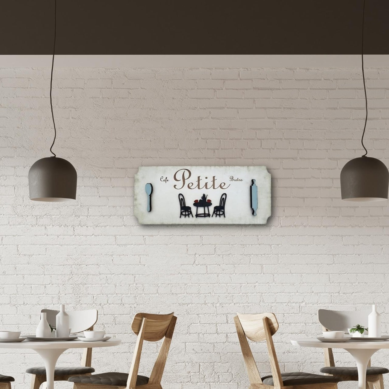 Le Petite Rustic Café Style Wooden Wall Décor