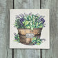 Fresh Picked Herb Rustic Brown Planter Wall Art