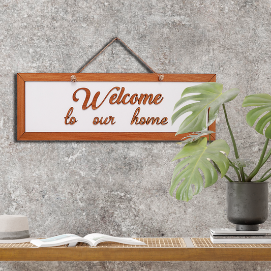 Welcome To Our Home Wooden Door and Wall Hanging