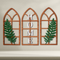 Gothic Botanical Window Wall Art Set of 3 Brown