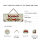 Blessed Quote Rustic Vintage Wooden Door or Wall Hanging