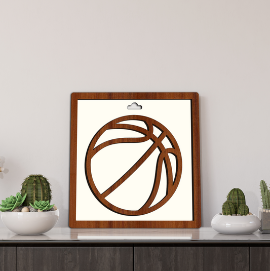 Basketball Framed Wooden Wall Art