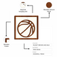 Basketball Framed Wooden Wall Art