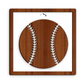Baseball Framed Wooden Wall Art
