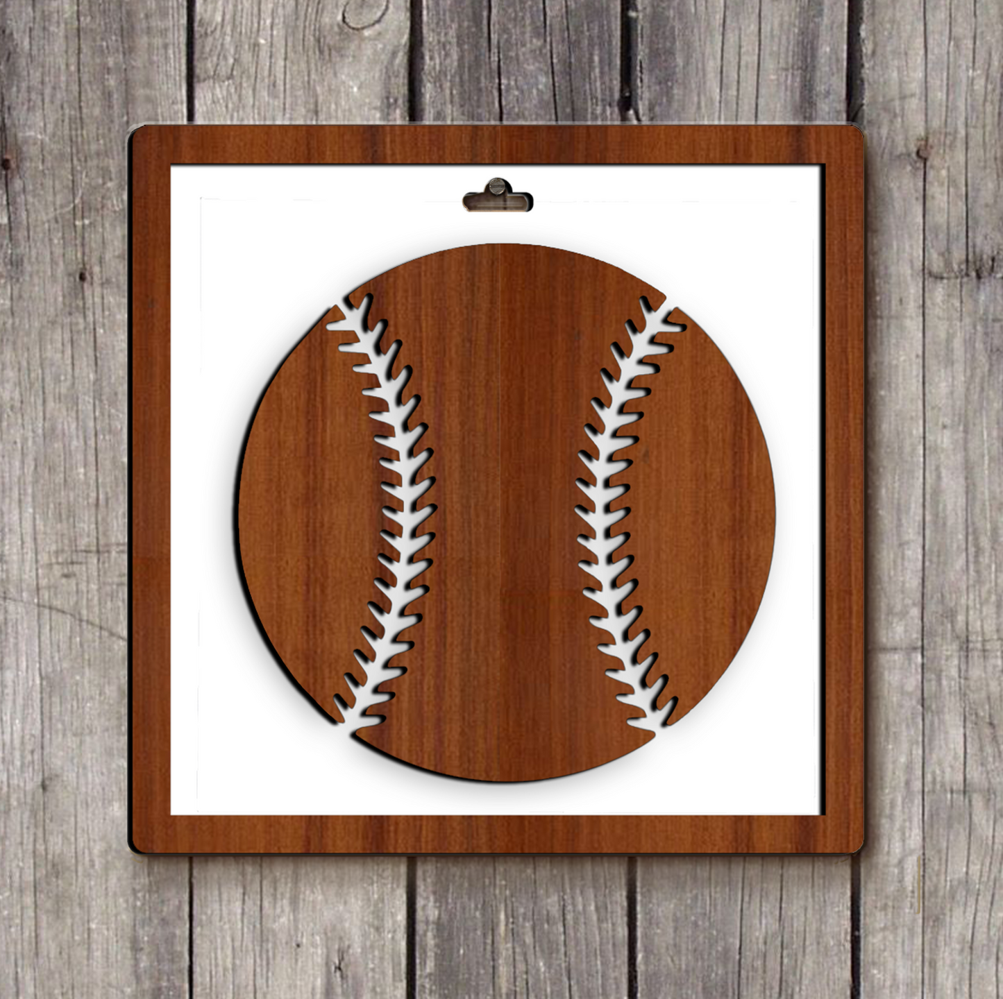 Baseball Framed Wooden Wall Art