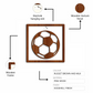 Soccer Framed Wooden Wall Art