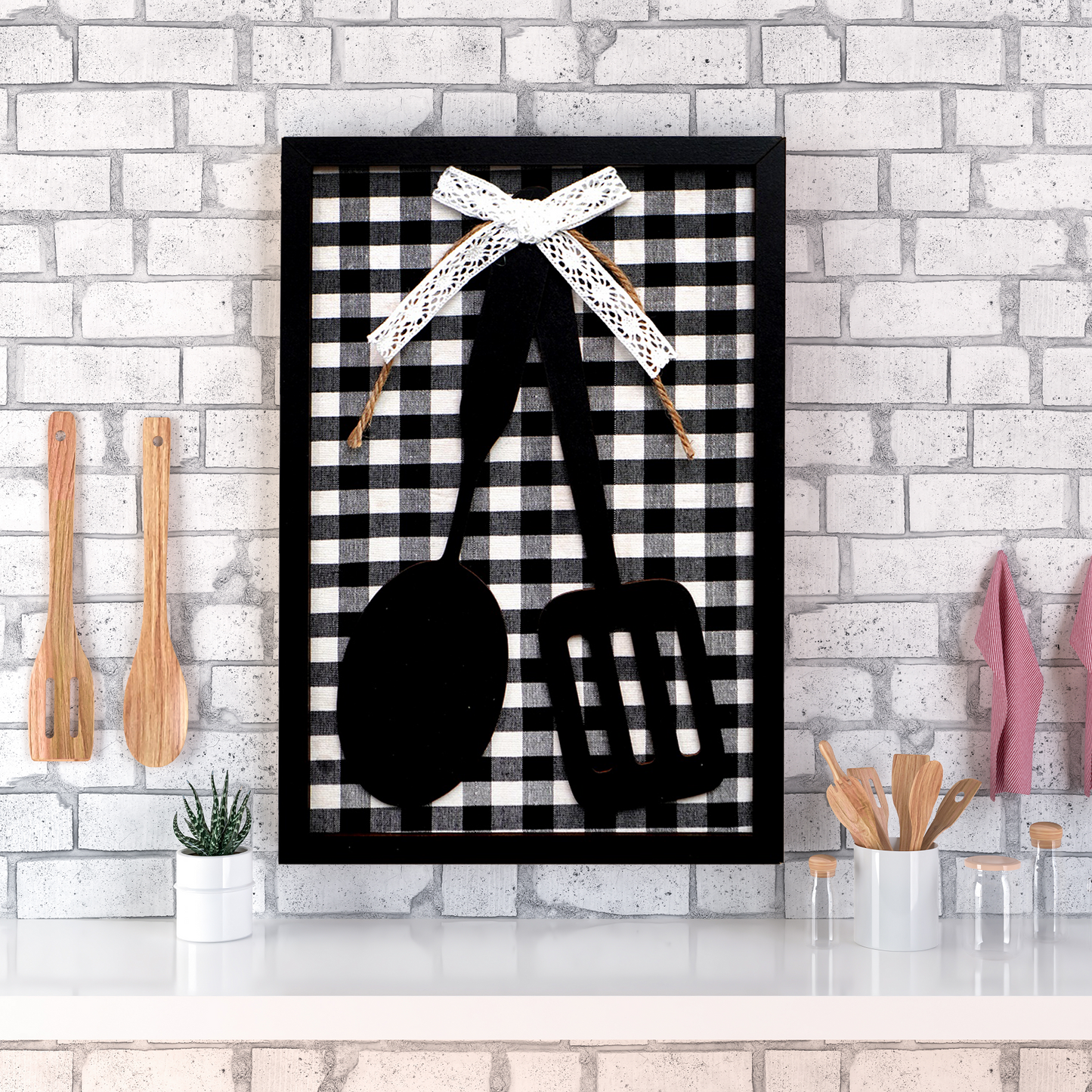 3D Country House Kitchen Wall Frame Home Decor