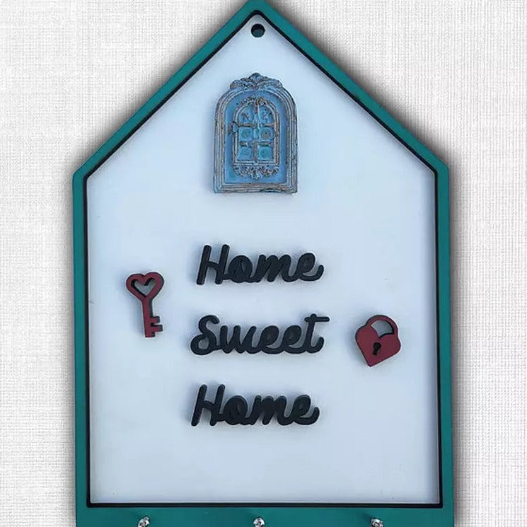 Sweet Home Key Holder Wall Art For Personalization