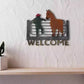 Man With A Horse Welcome Wall Art