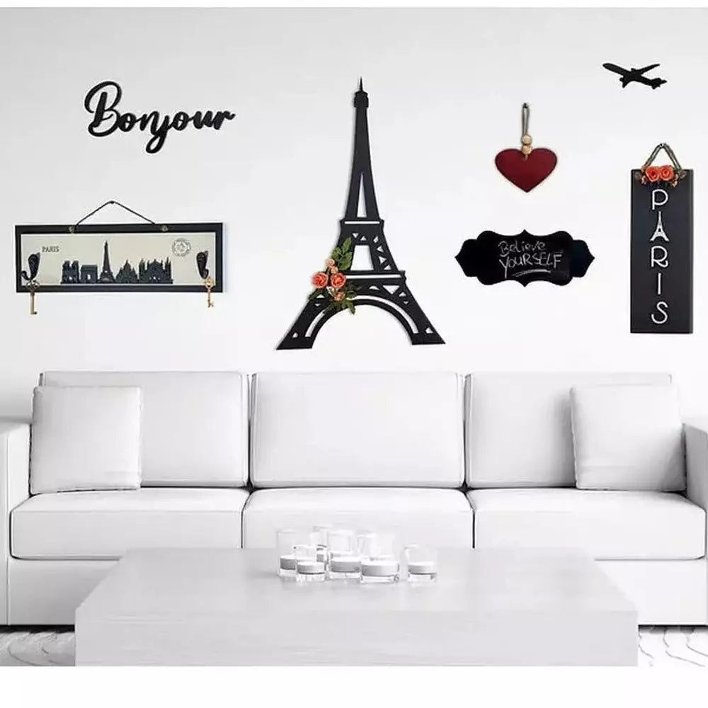 3D Wooden Paris Gallery Wall Art Set of 7