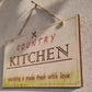 Country Kitchen Quote Rustic Wall Art - Ivory & Green