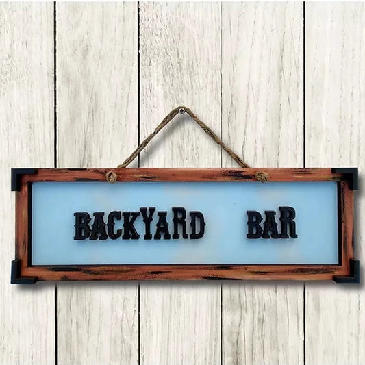 Backyard Bar 3D Letter Wooden Signage
