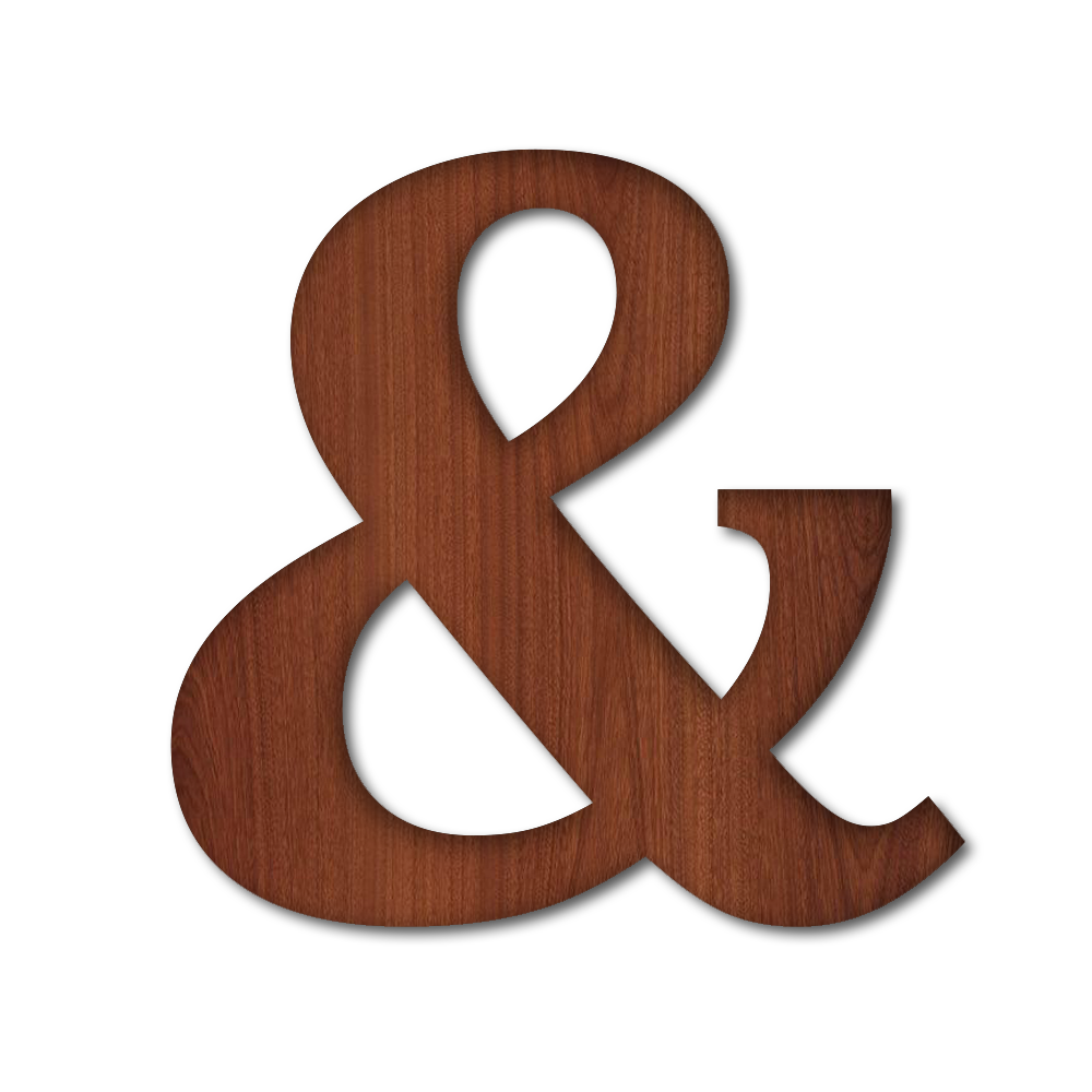 A To Z Wooden Alphabet , Numbers, and Signs For Home Décor, Art, and Craft Brown