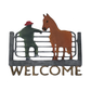 A Man With A Horse Welcome Wall Art