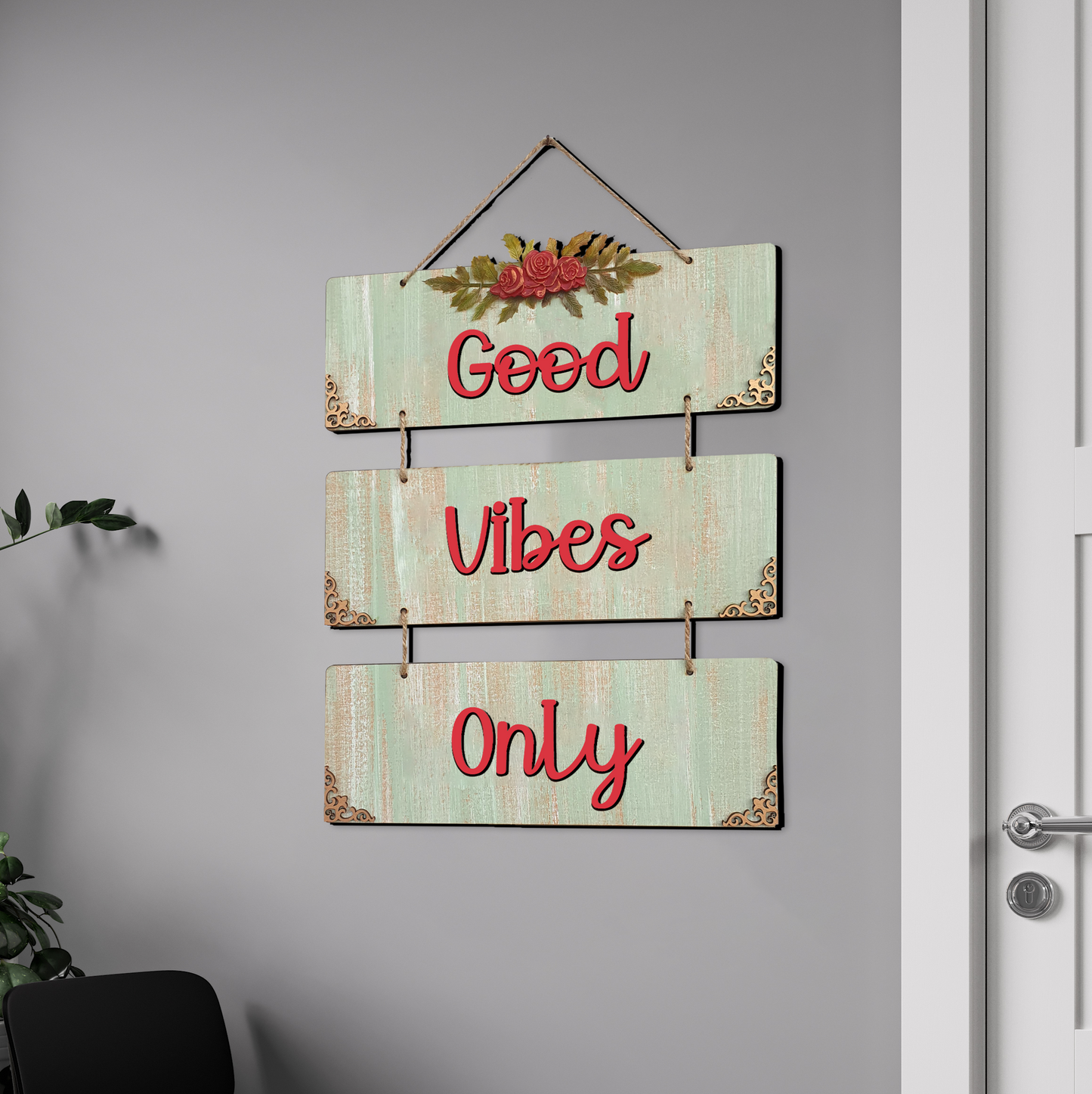 Good Vibes Only 3 Layer Decorative Wall Art