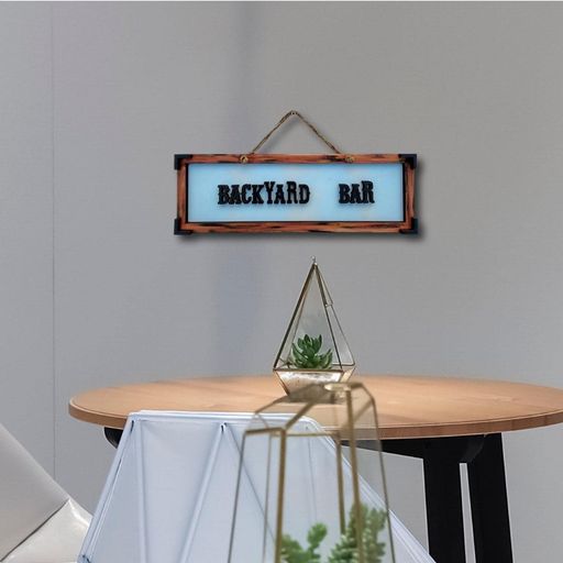 Backyard Bar 3D Letter Wooden Signage