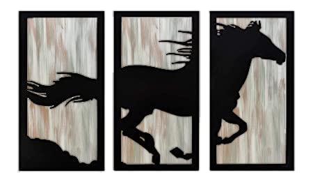 3D Horse Wall Hanging Set of 3