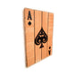 Wooden Ace of Spade Wall Art
