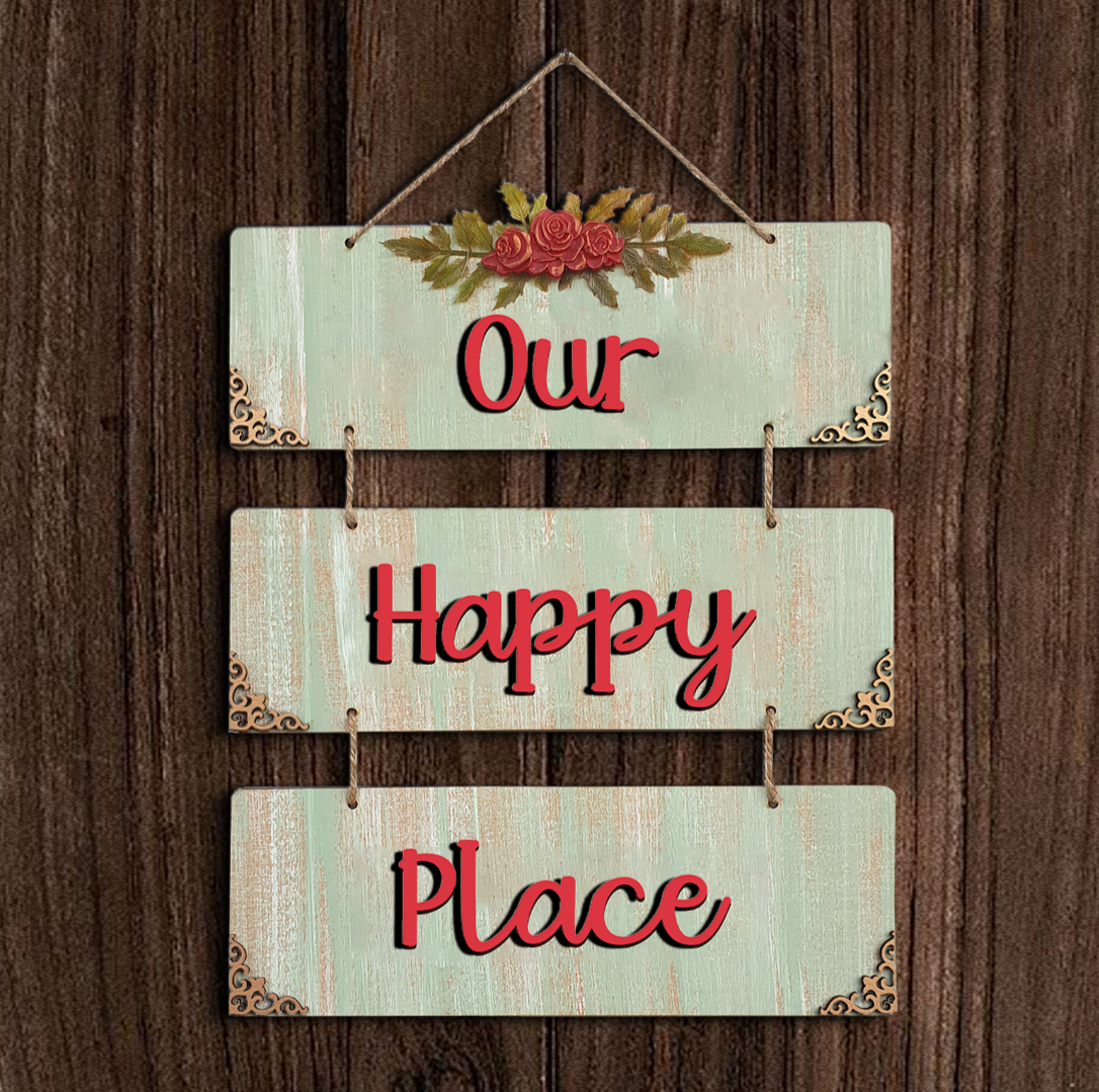 Thankful Grateful Blessed 3 Layer Decorative Wall Art