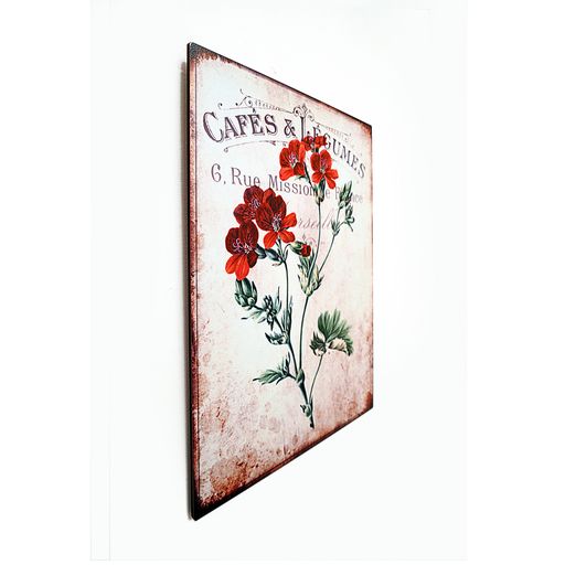 Café & Legumes Botanical Rustic Wall Art For Kitchen, Café, and Restaurant