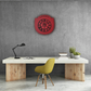 London Style Silent Wall Clock-Deep Red