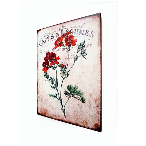 Café & Legumes Botanical Rustic Wall Art For Kitchen, Café, and Restaurant