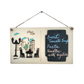 French Street Café Wall Décor with Chalk Board For Menu & Notes