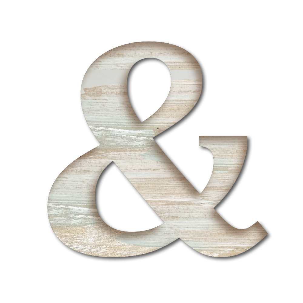 A To Z Wooden Alphabet , Numbers, and Signs For Kitchen Décor